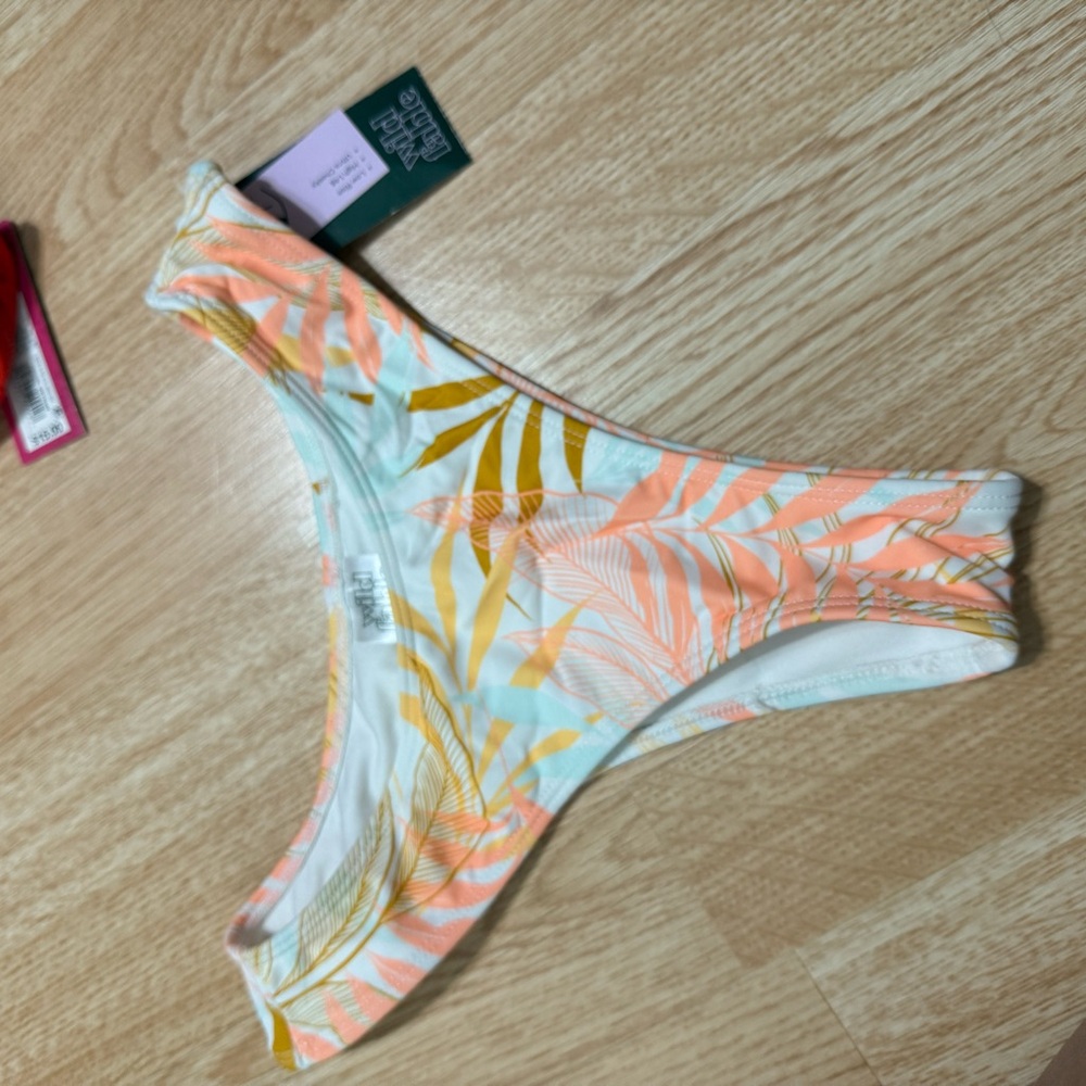 Target Tropical Print Bikini Bottom - Orange and Yellow